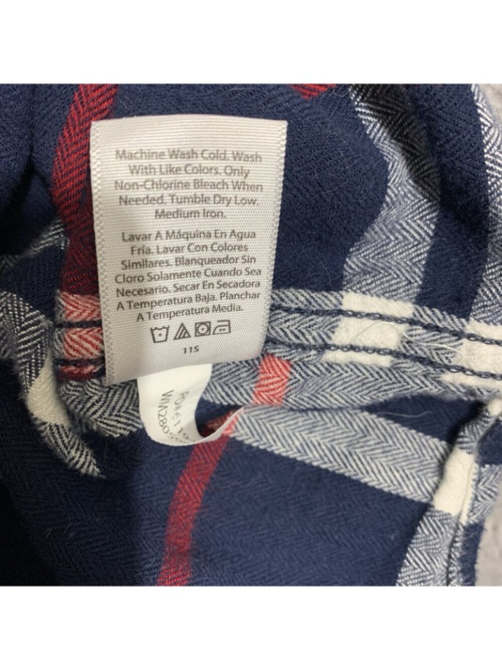 George Men's 3XL Blue Plaid Soft Flannel Long Sleeve Shirt Cotton Button Down - Picture 7 of 8